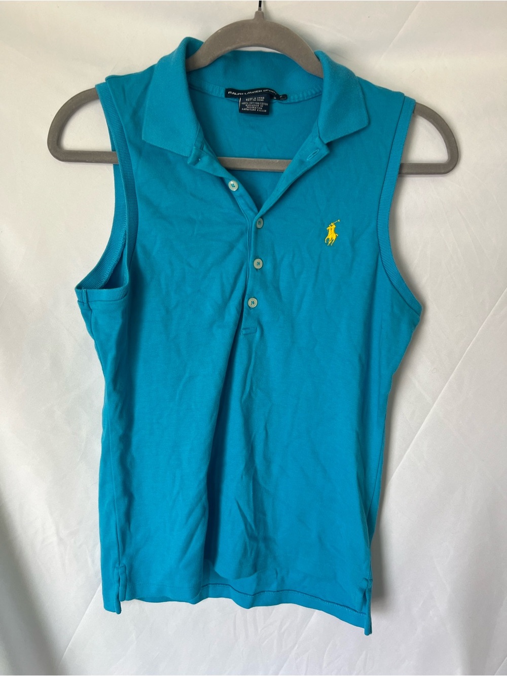 Women’s RALPH LAUREN Sport Blue* Collared Tank Top